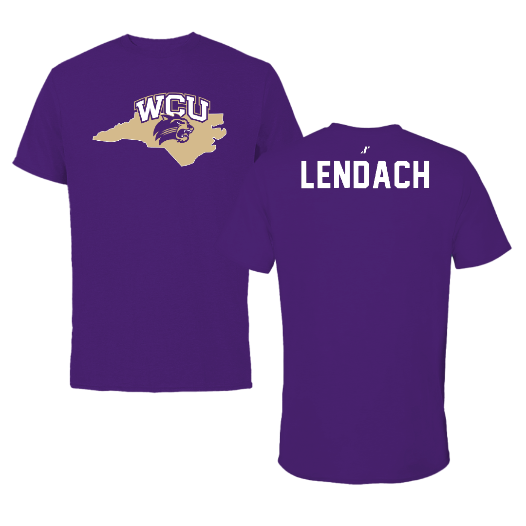 Western Carolina University Golf Purple State Performance Tee - Josh Lendach