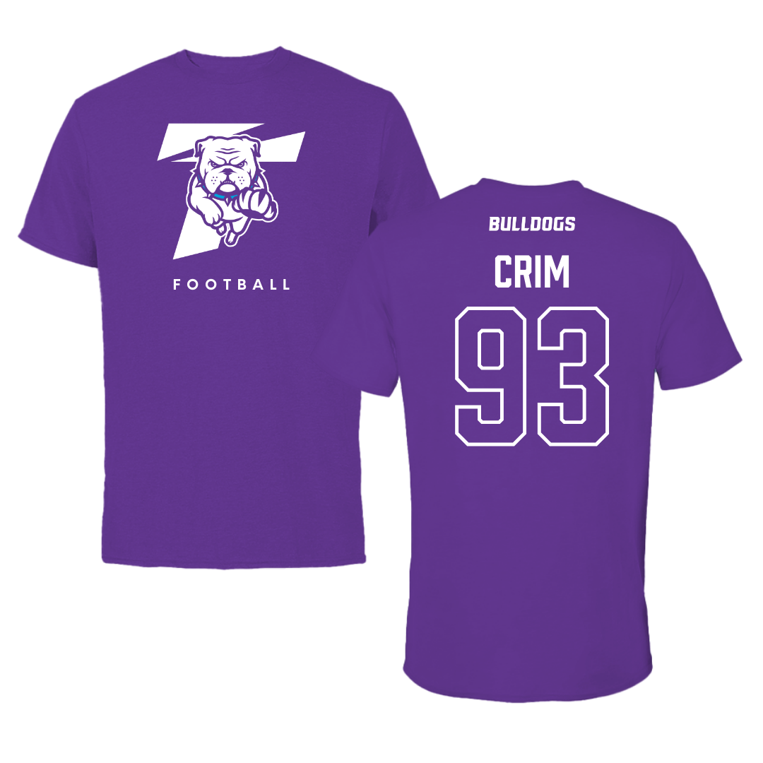 Truman State University Football Purple Performance Tee - #93 Mason Crim