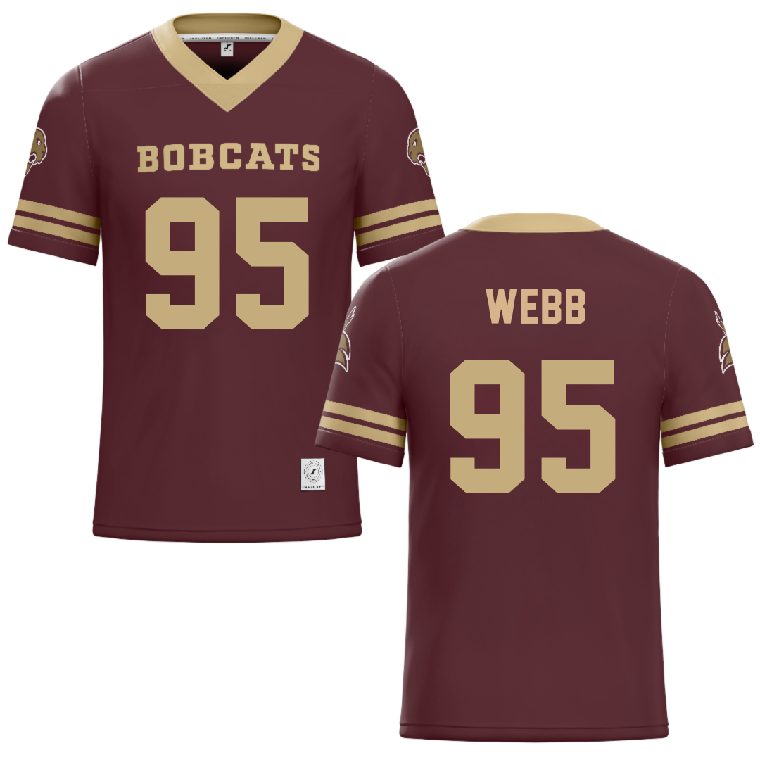 Texas State University Maroon Football Jersey - #95 Terry Webb