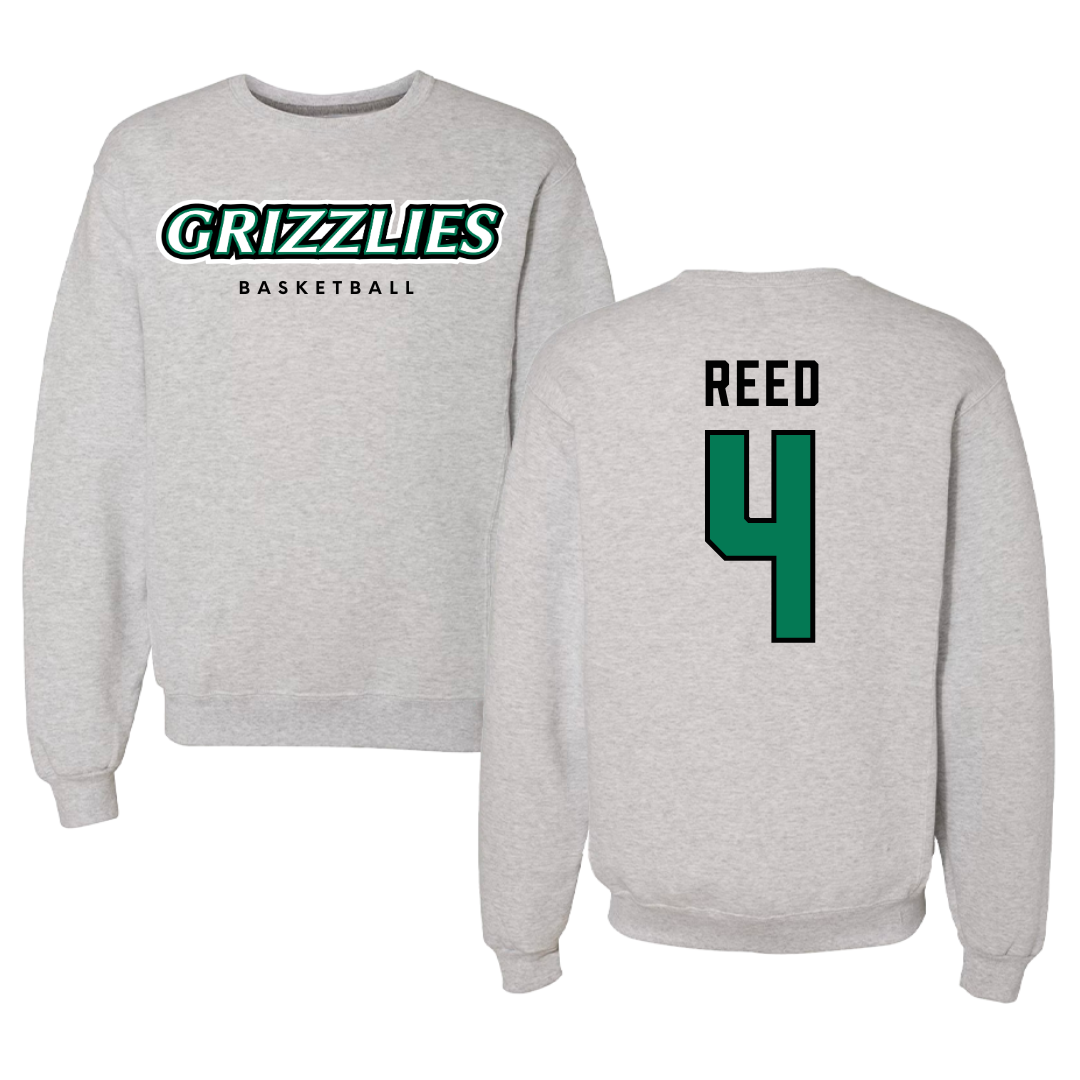 Adams State University Basketball Gray Grizzlies Crewneck - #4 Jaylin Reed