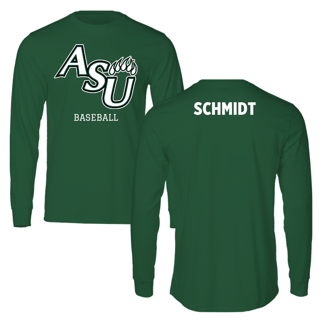 Adams State University Baseball Forest Green Block Long Sleeve - Logan Schmidt