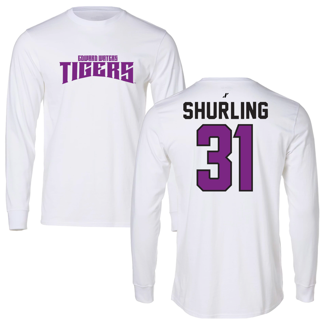 Edward Waters University Baseball White Classic Long Sleeve - #31 Cason Shurling
