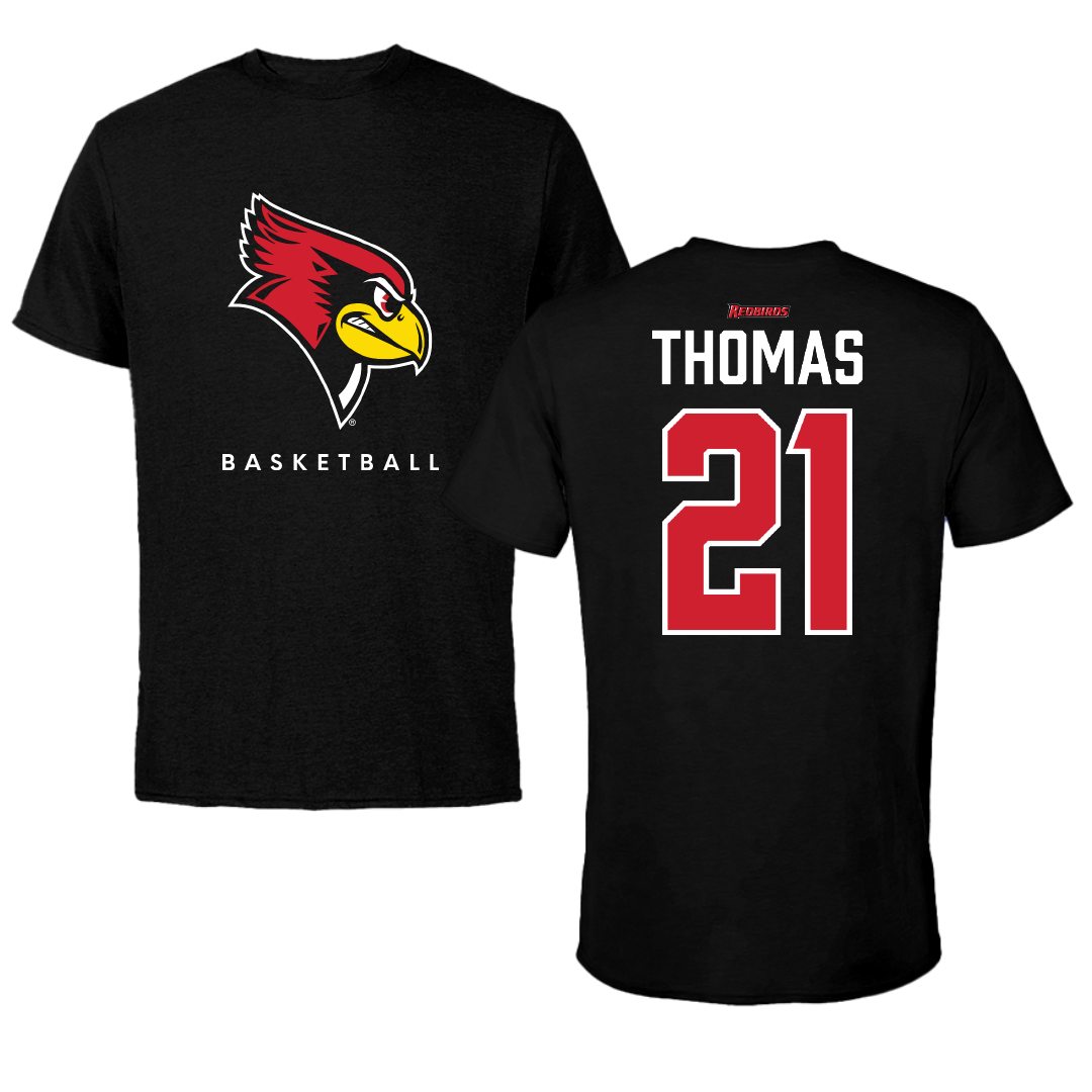 Illinois State University Basketball Black Tee - #21 Nevaeh Thomas