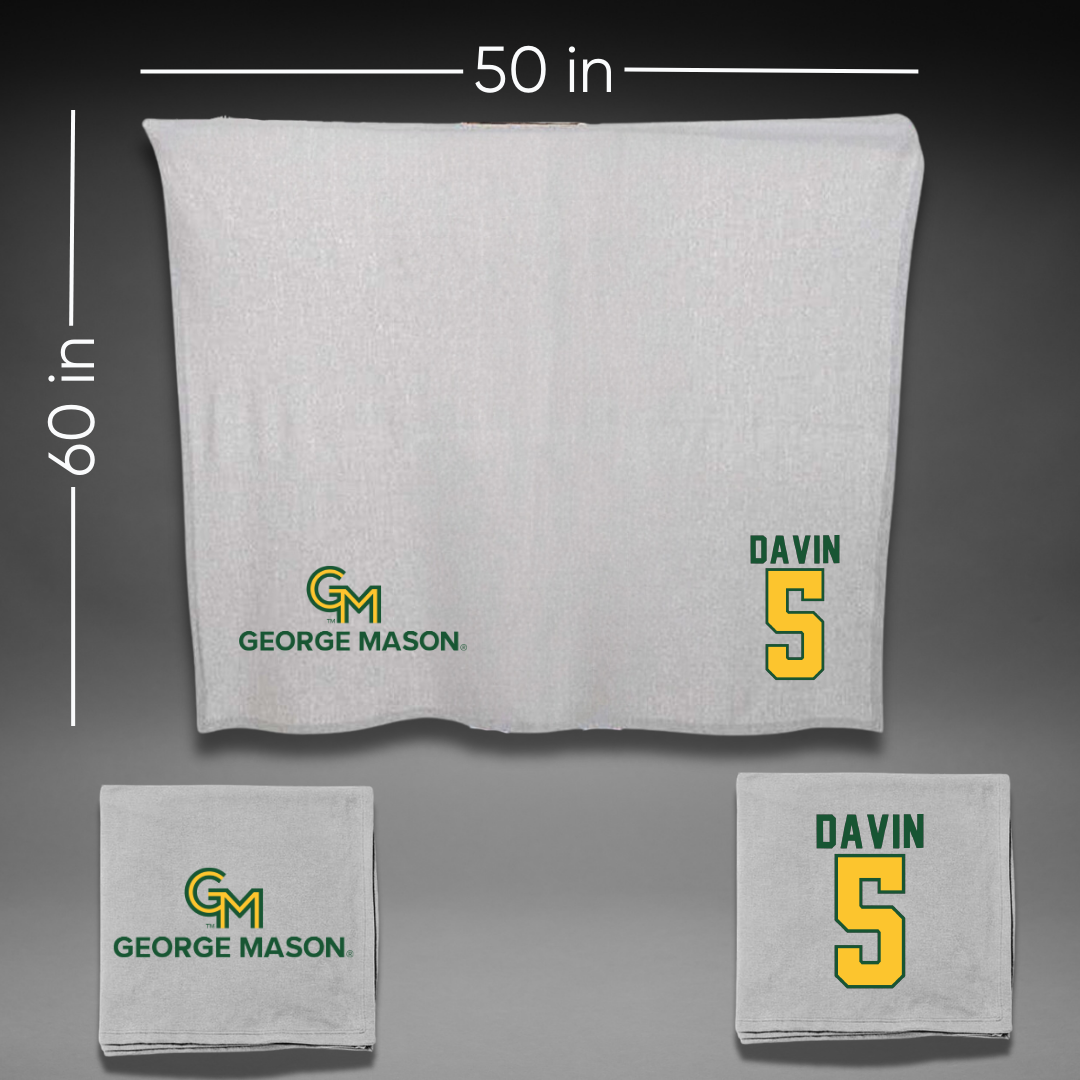 George Mason University Soccer Gray Blanket - #5 Eliana Davin
