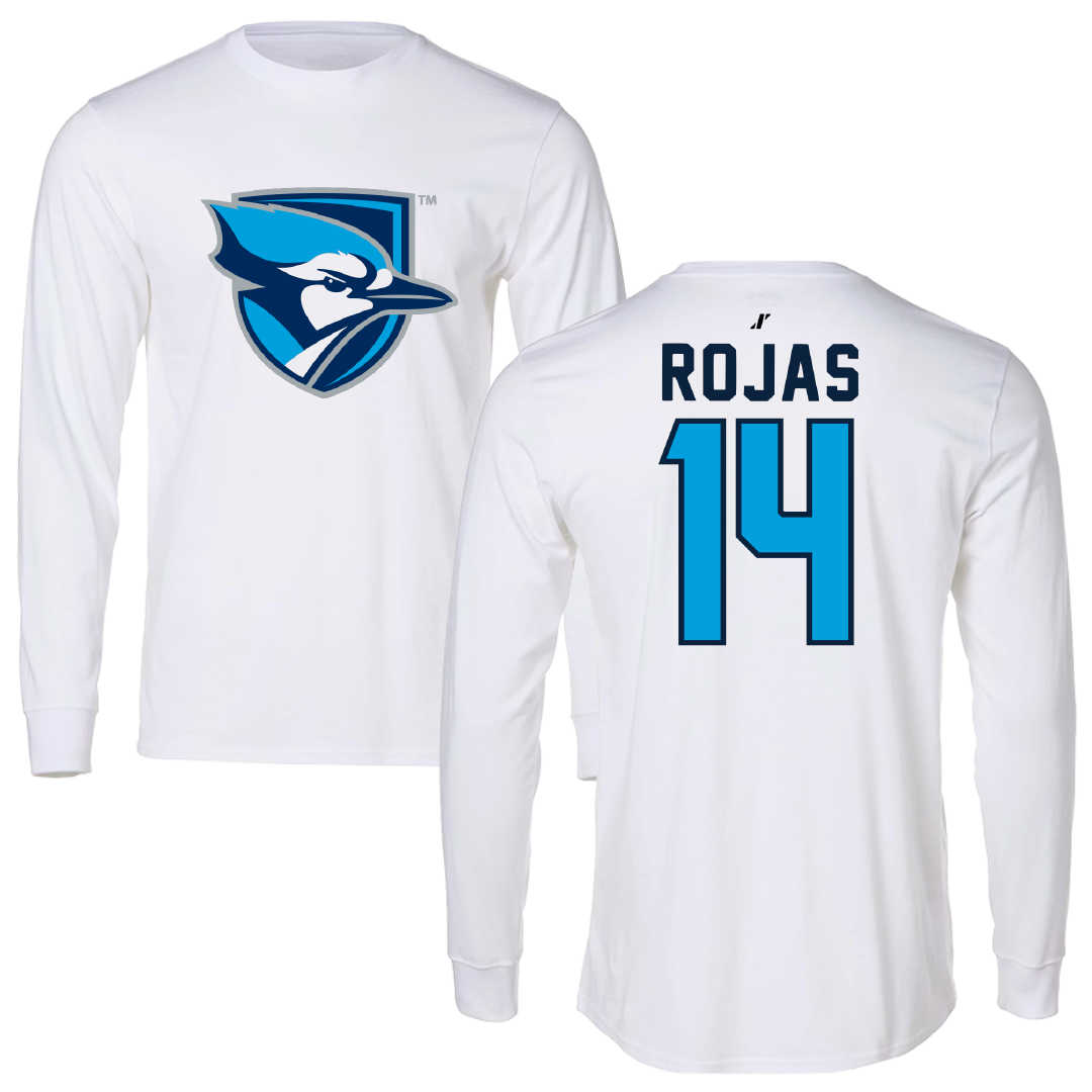 Elmhurst University Soccer White Long Sleeve - #14 Diego Rojas