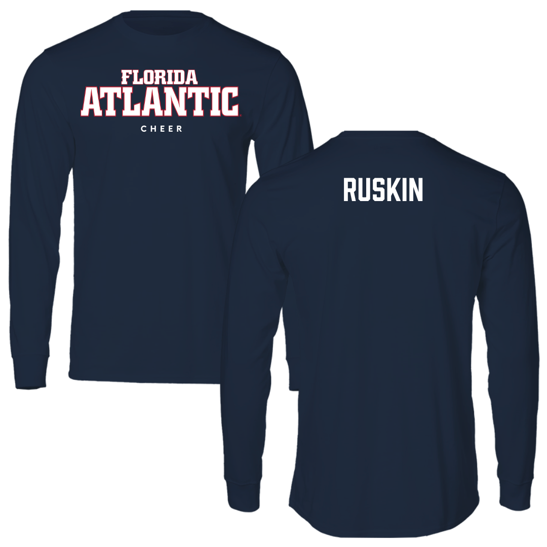 Florida Atlantic University Cheer Navy Block Performance Long Sleeve - Karly Ruskin