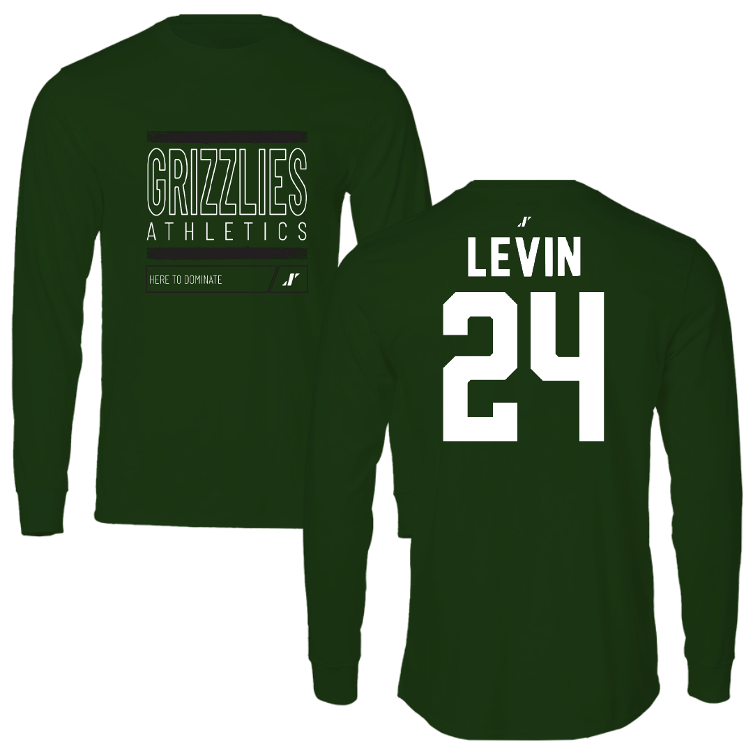 Adams State University Soccer Forest Green Dominate Performance Long Sleeve - #24 Denali Levin