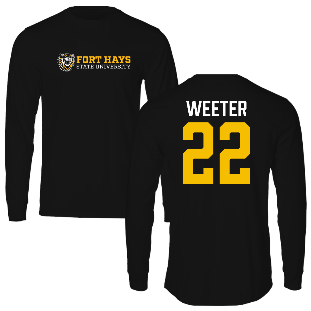 Fort Hays State University Basketball Black Performance Long Sleeve - #22 Talexa Weeter