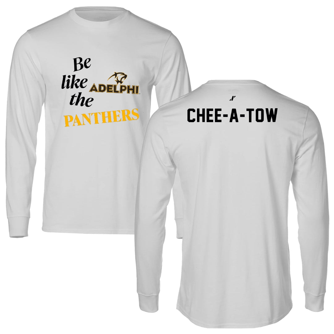 Adelphi University Swimming & Diving Light Gray Be Like Us Performance Long Sleeve - Jake Chee-A-Tow
