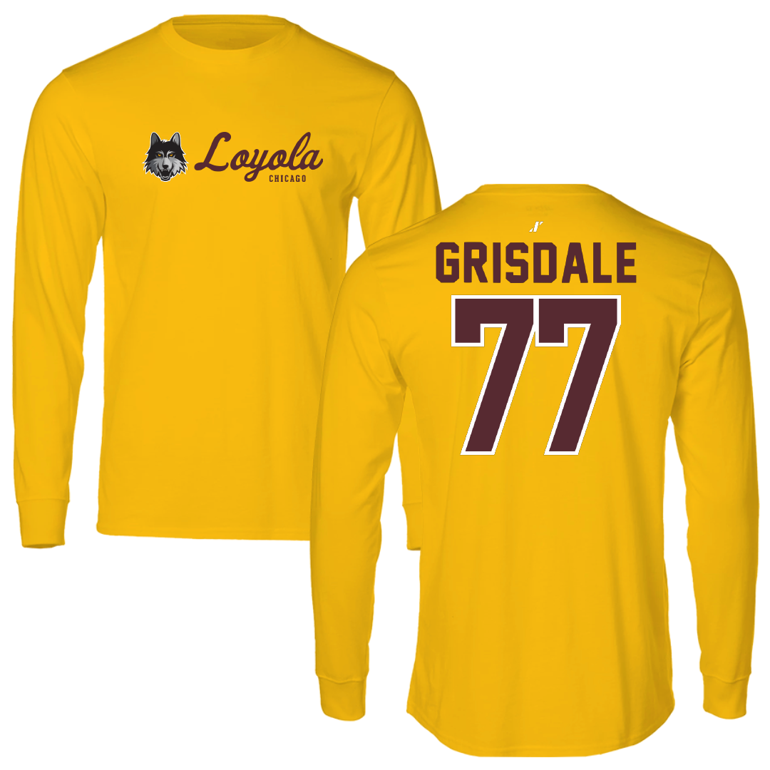 Loyola University-Chicago Soccer Gold General Long Sleeve - #77 Faith Grisdale