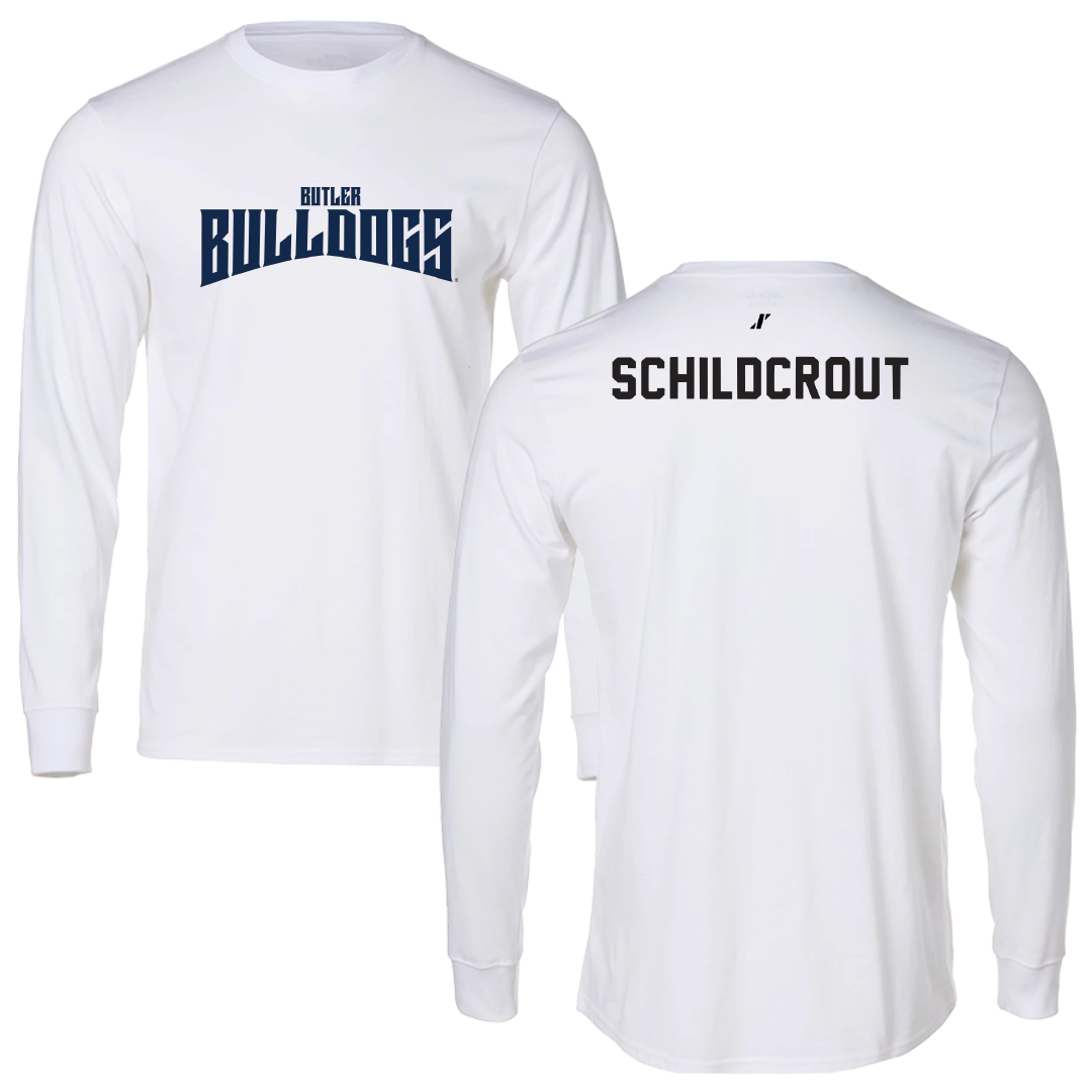 Butler University Tennis White Classic Long Sleeve - Jordan Schildcrout