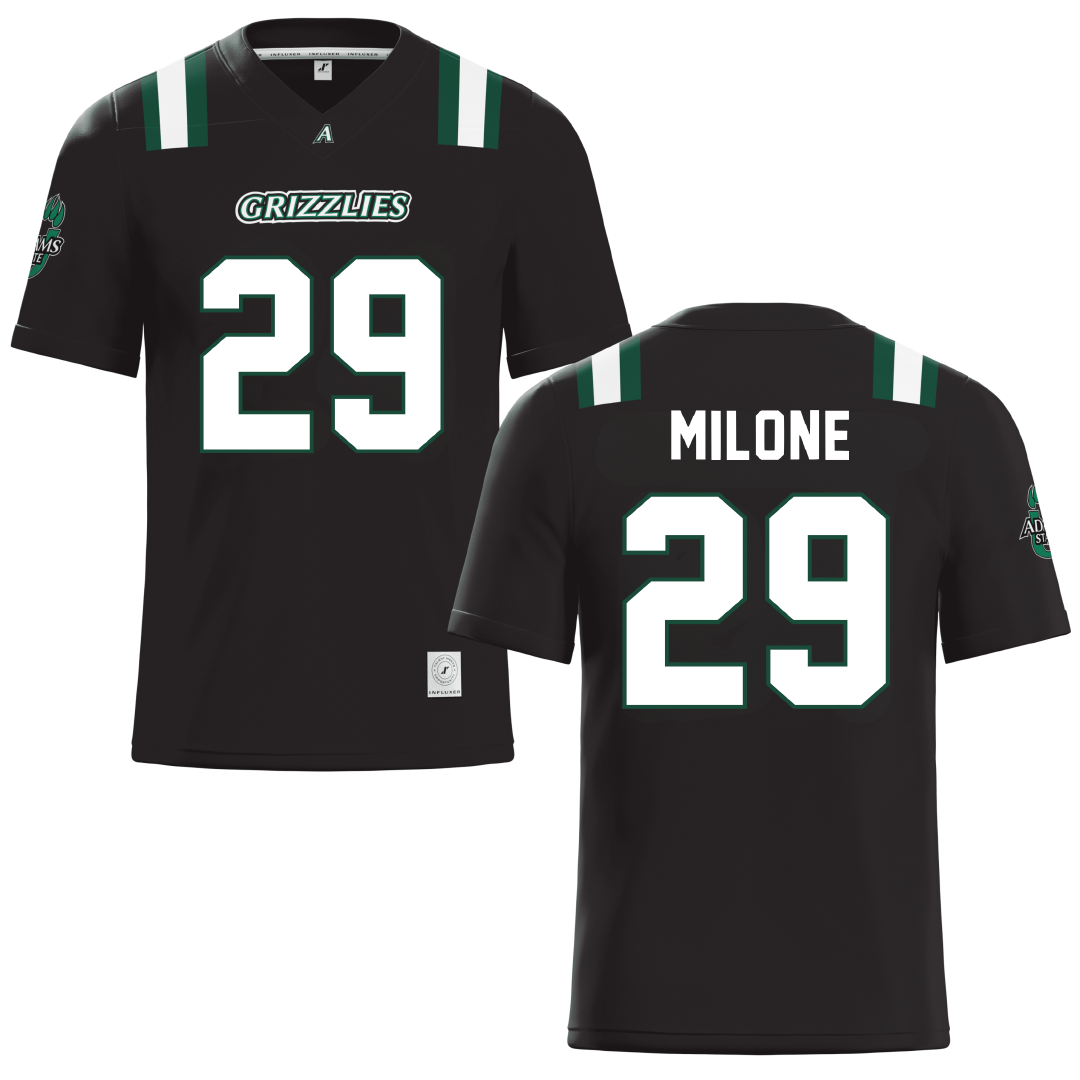 Adams State University Black Football Jersey - #29 Alex Milone