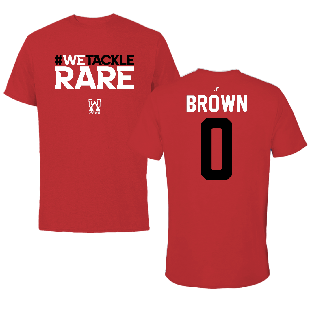 North Carolina State University Football Red Uplifting Athletes Performance Tee - #0 Sean Brown