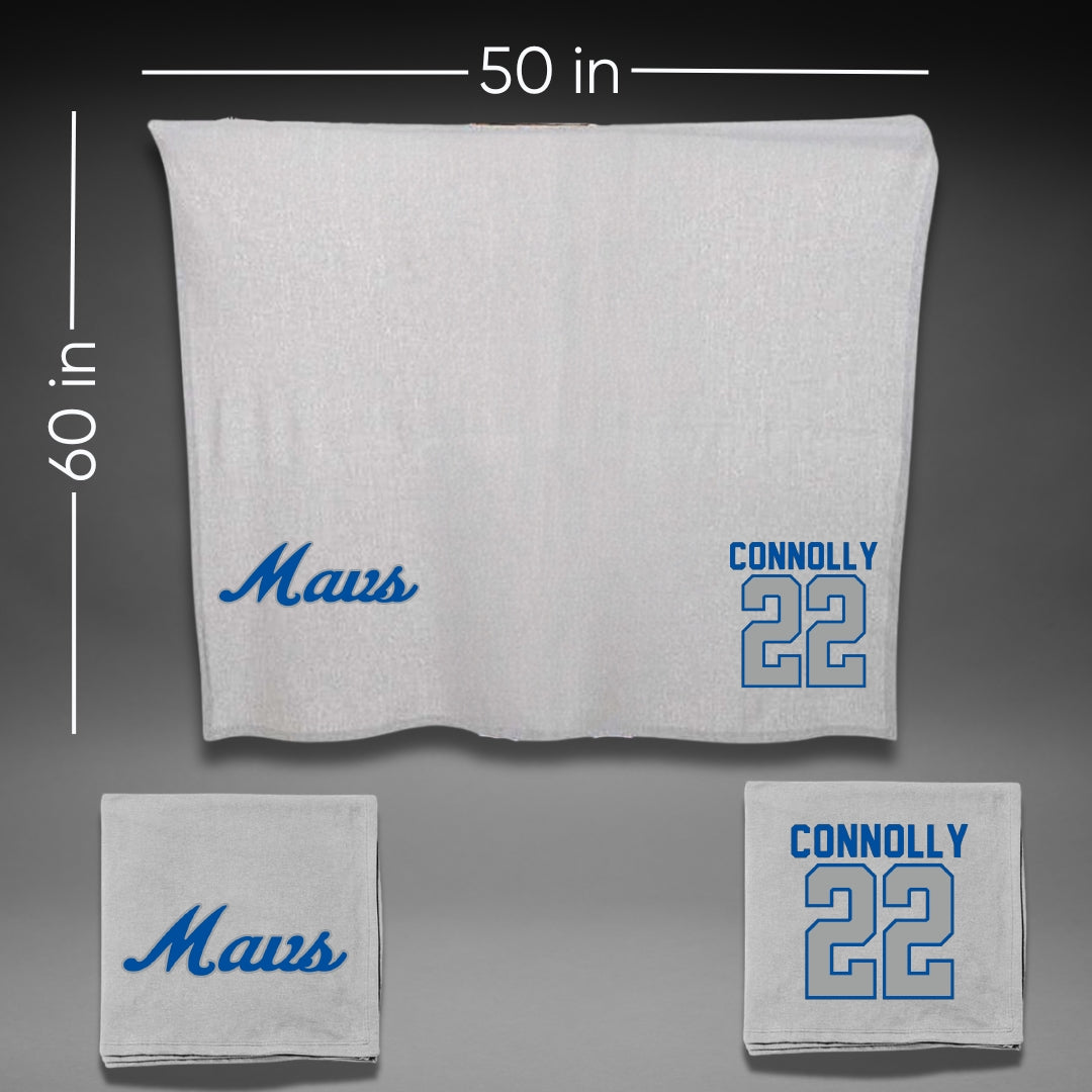 Mercy University Basketball Gray Blanket - #22 James Connolly