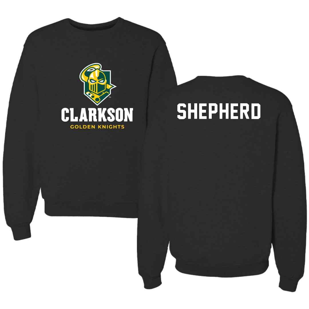 Clarkson University Swimming & Diving Black Crewneck - Riley Shepherd