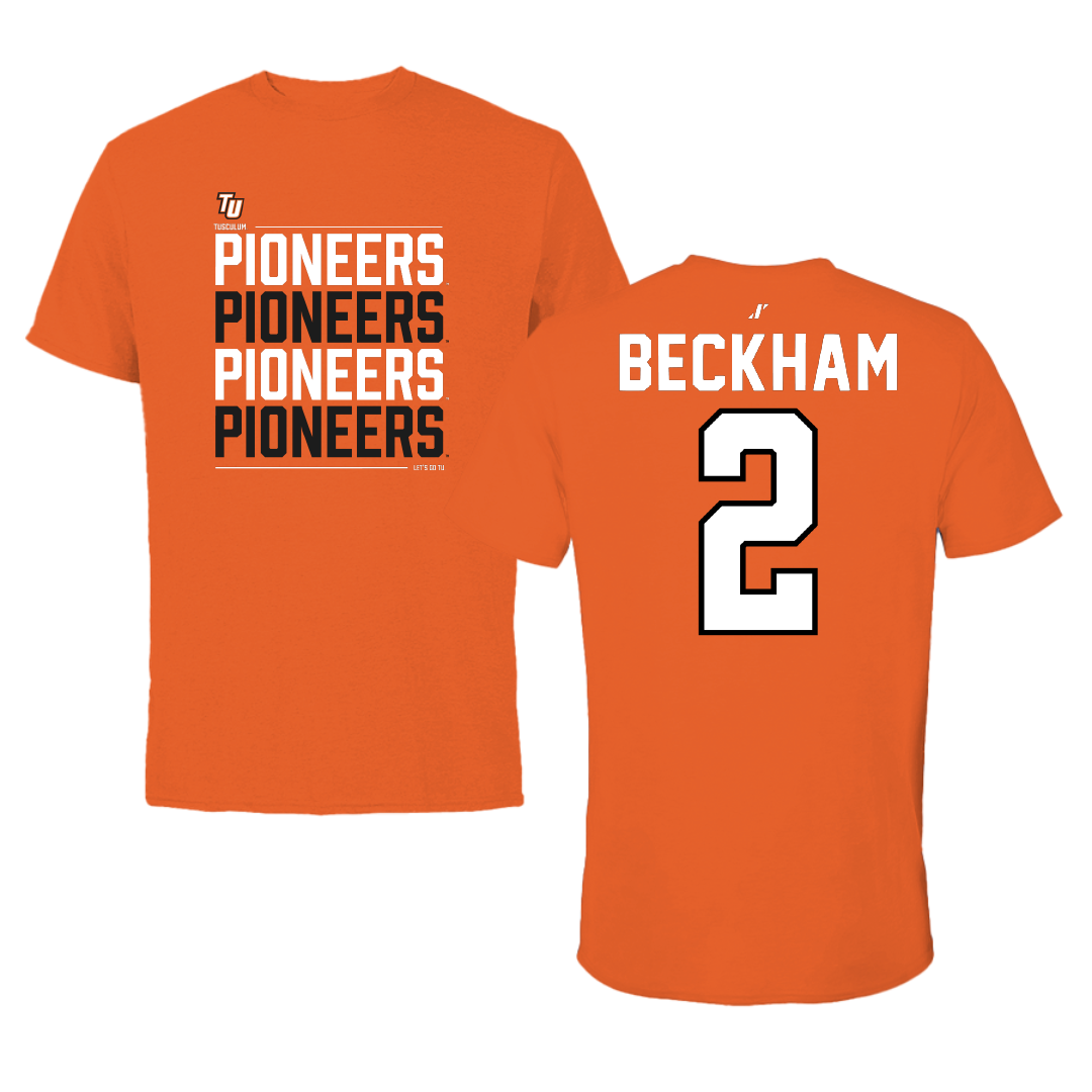 Tusculum University Softball Orange General Tee - #2 Dani Beckham