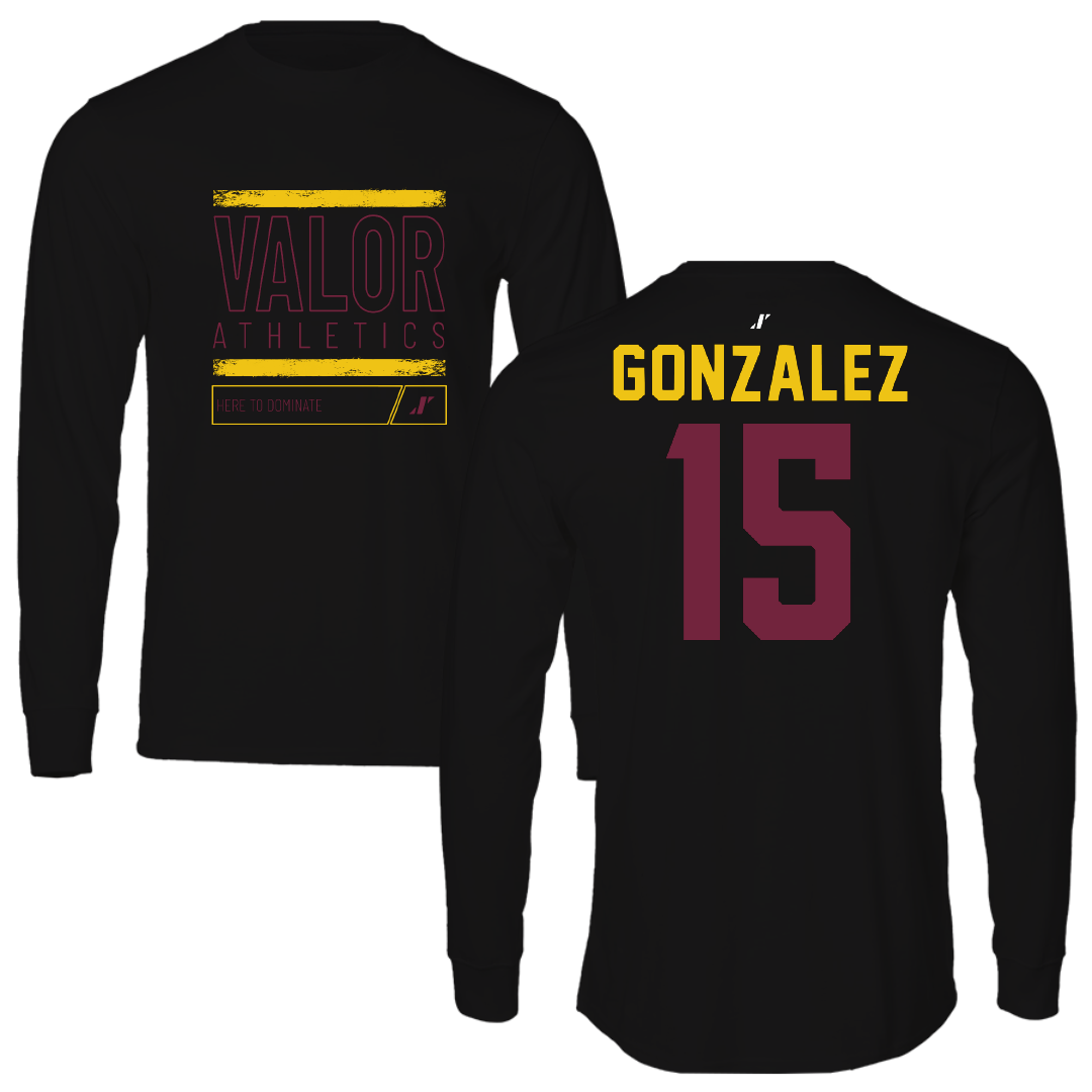 Evangel University Soccer Black Dominate Long Sleeve - #15 Ruben Gonzalez