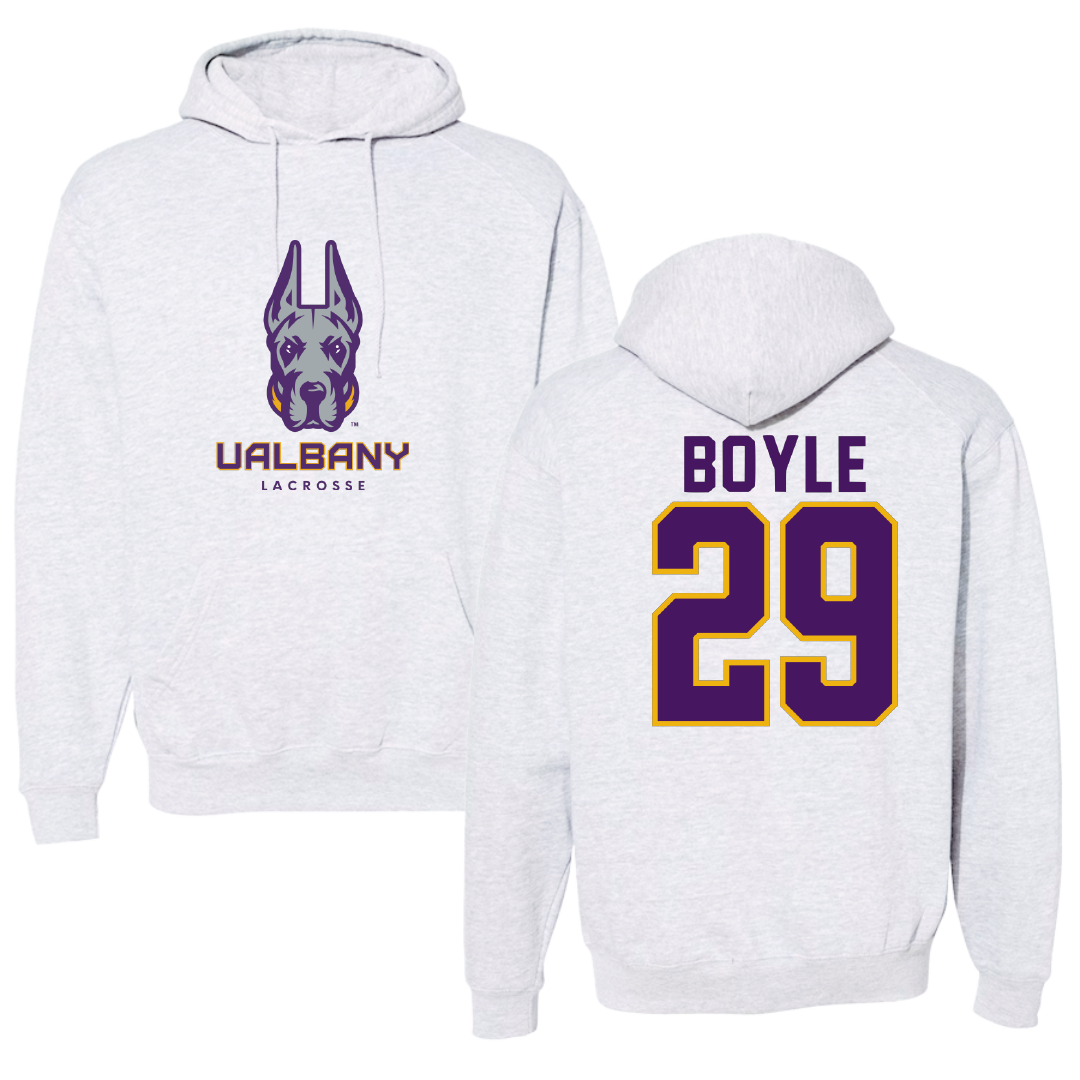 University at Albany Lacrosse Gray Hoodie - #29 Patrick Boyle