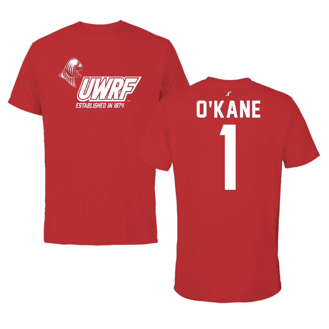 University of Wisconsin-River Falls Ice Hockey Red General Performance Tee - #1 Jordan O'Kane