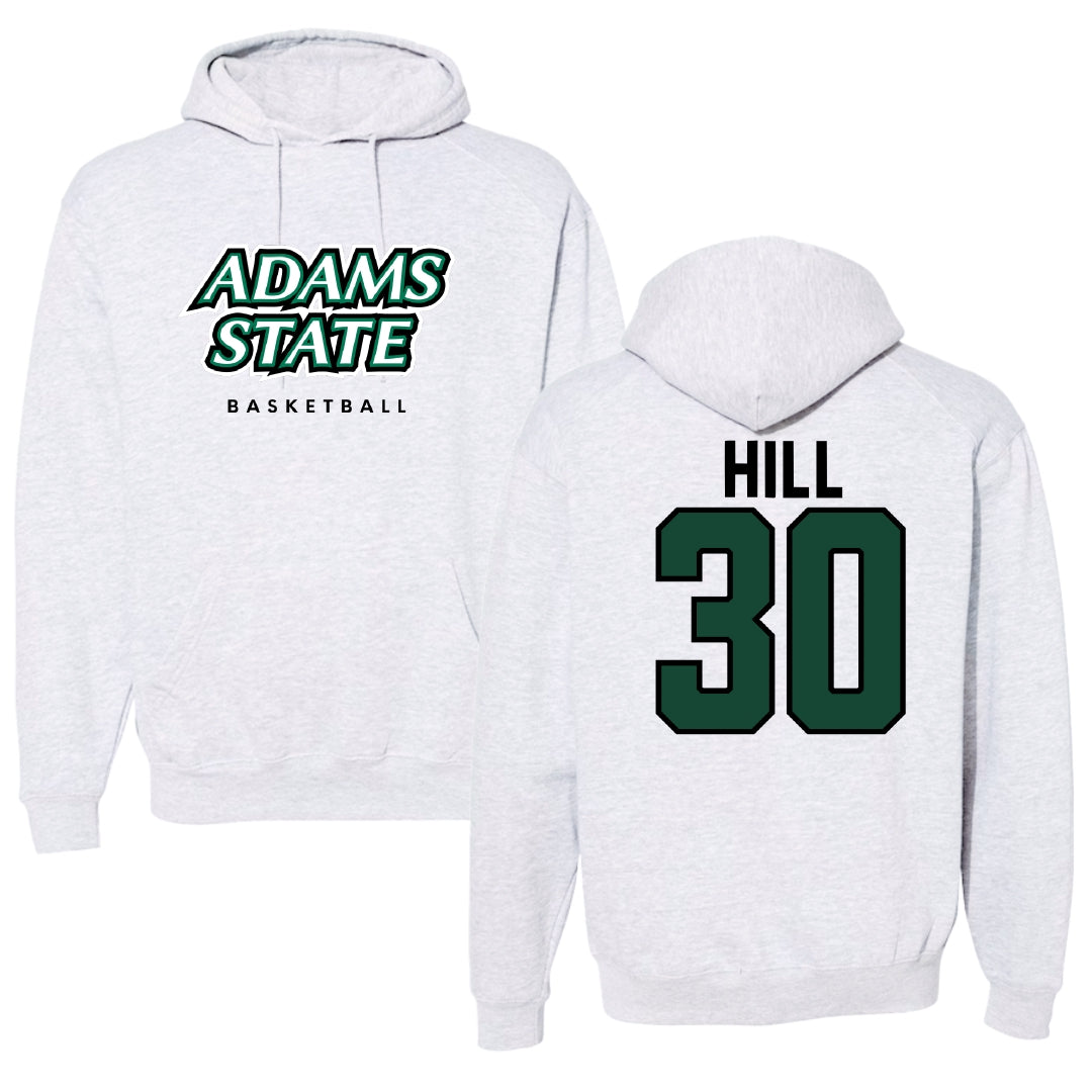 Adams State University Basketball Gray Block Hoodie - #30 Taejhuan Hill