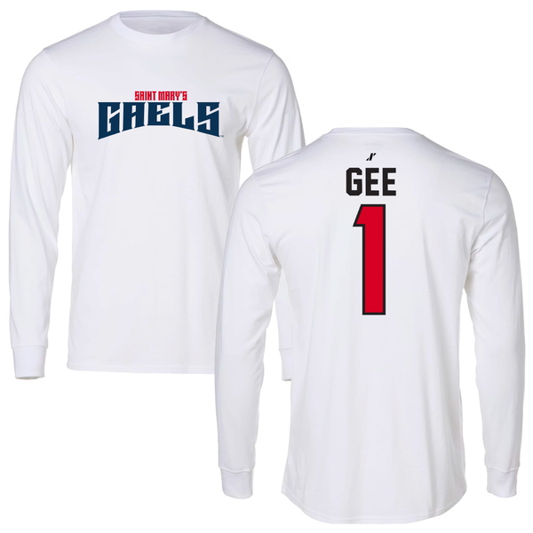 Saint Mary's College of California Volleyball White Classic Long Sleeve - #1 Katherine Gee