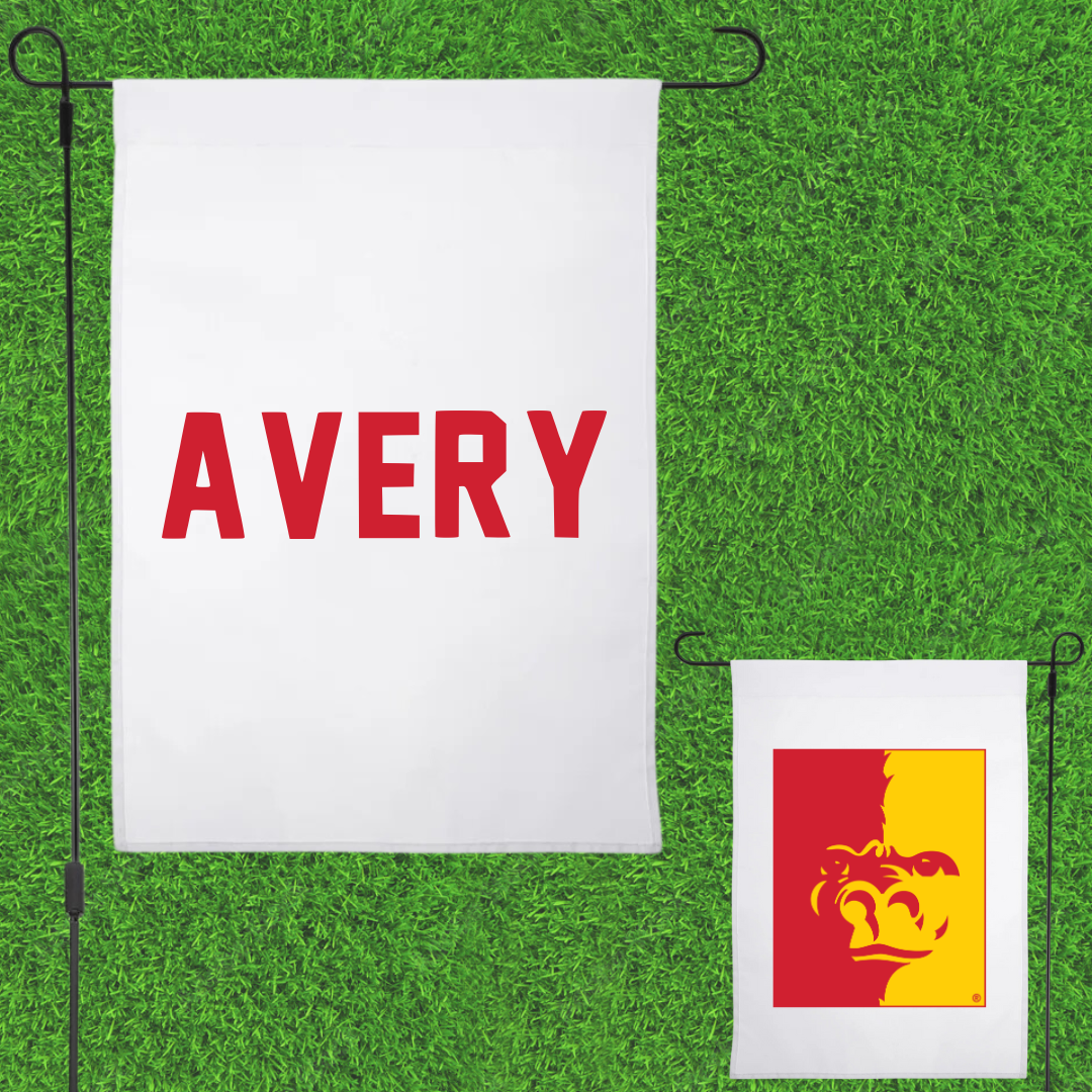 Pittsburg State University Golf White Garden Flag - Zade Avery