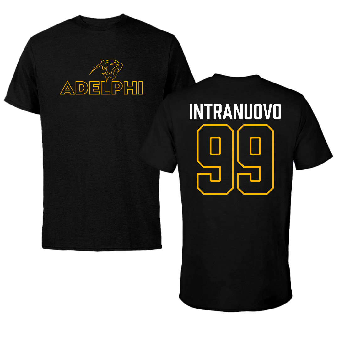 Adelphi University Soccer Black Performance Tee - #99 Gianluca Intranuovo