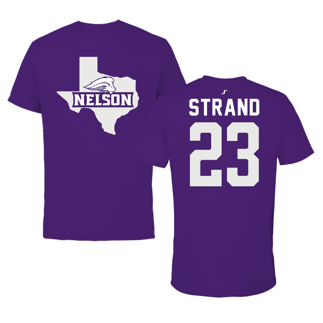 Nelson University Basketball Purple State Tee - #23 Micah Strand