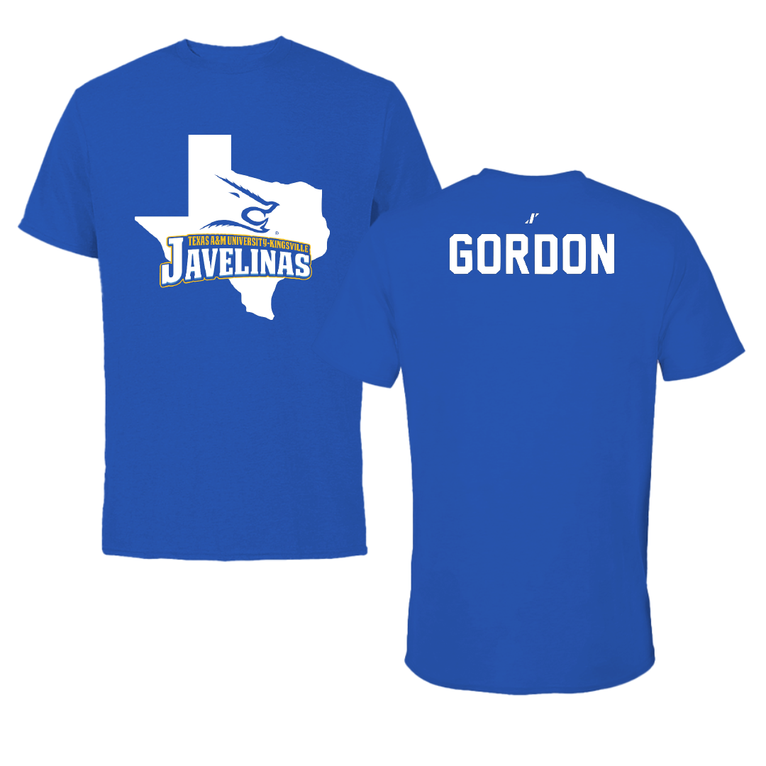 Texas A&M University-Kingsville TF and XC Blue State Tee - Blake Gordon