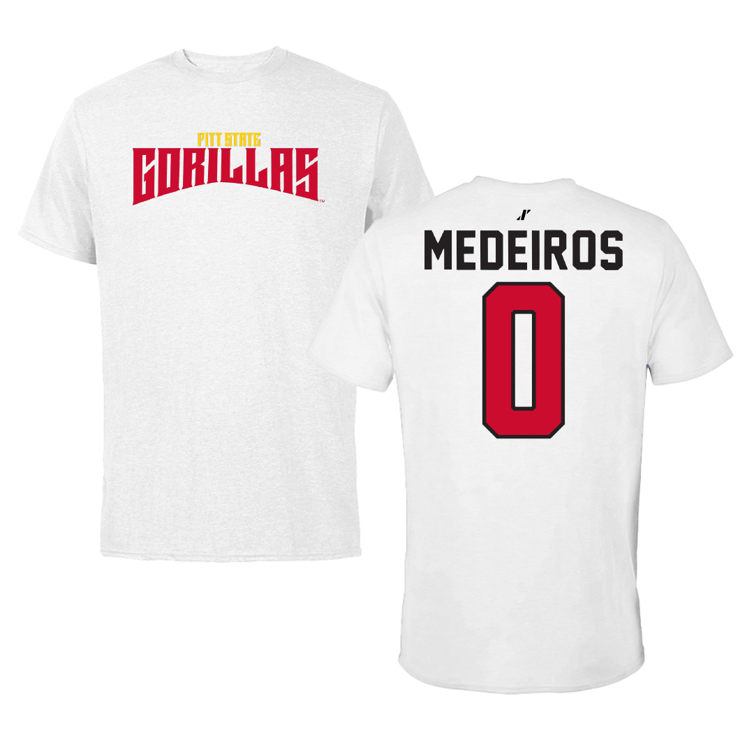 Pittsburg State University Football White Classic Tee - #0 Ryan Medeiros