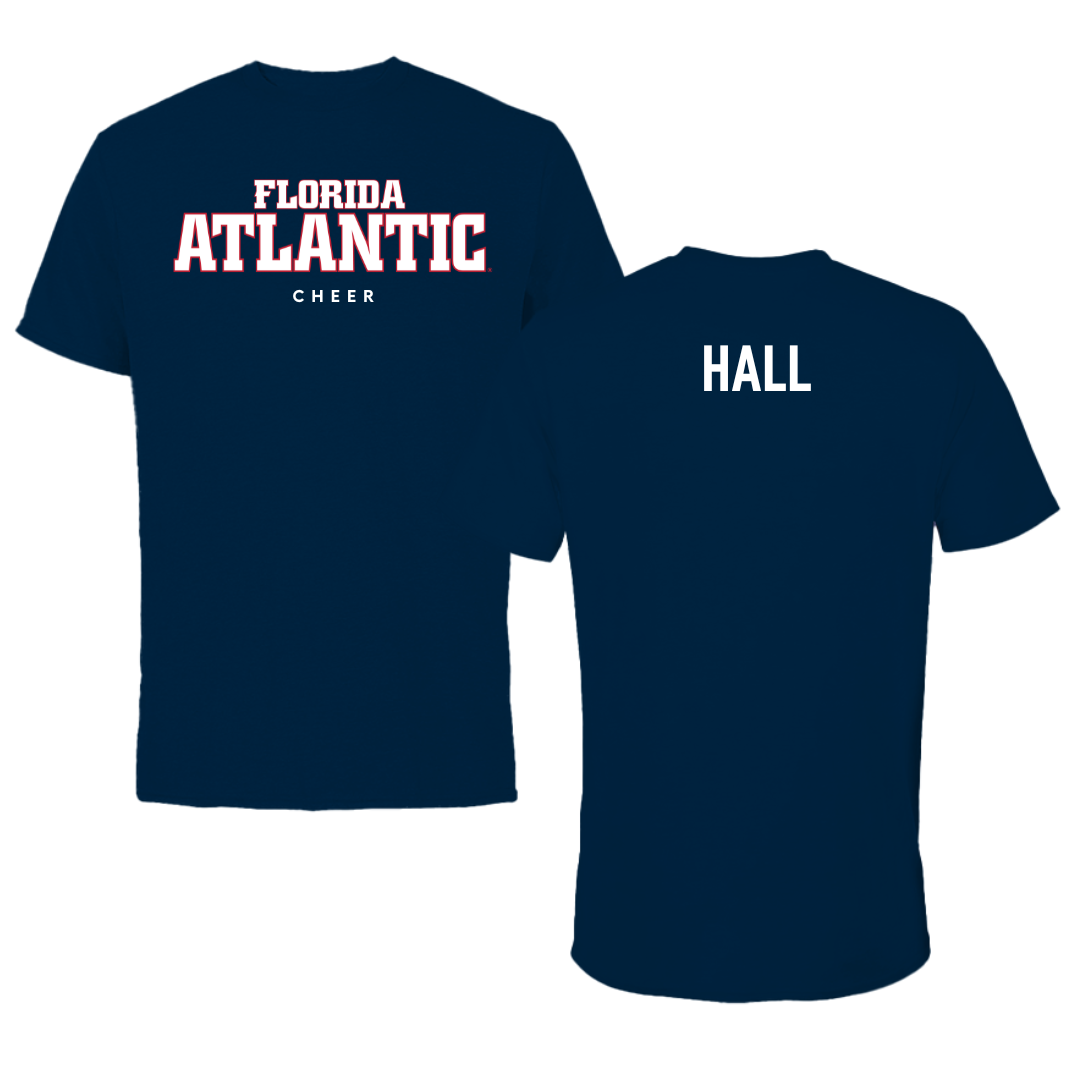 Florida Atlantic University Cheer Navy Block Performance Tee - Ashley Hall