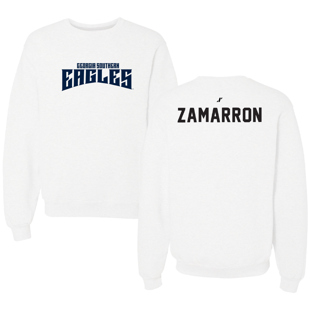 Georgia Southern University Golf White Classic Crewneck - Elijah Zamarron