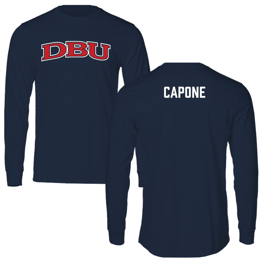 Dallas Baptist University Tennis Navy DBU Performance Long Sleeve - Zach Capone