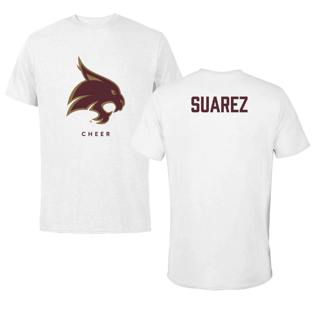 Texas State University Cheer White Tee - Triniti Suarez