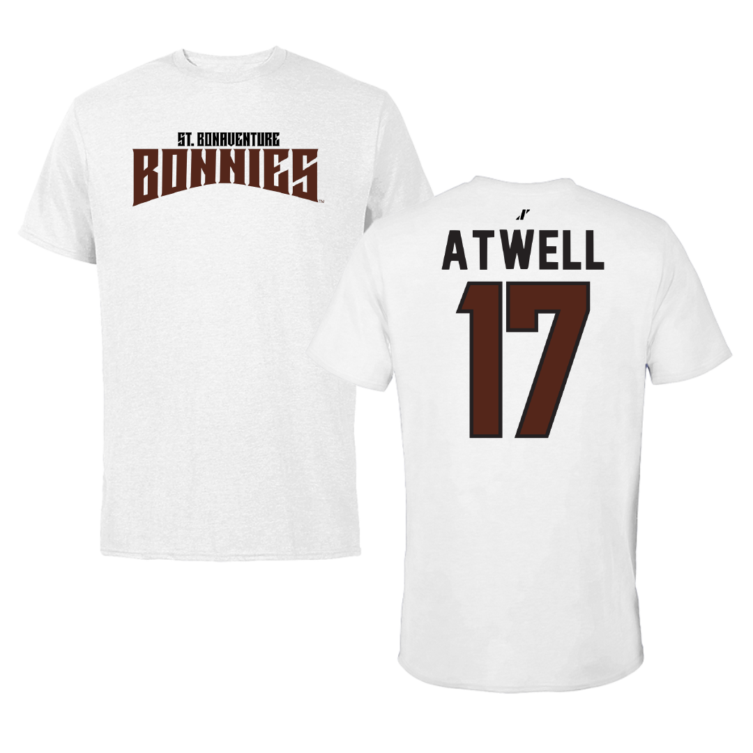 St. Bonaventure University Baseball White Classic Tee - #17 Jeremiah Atwell