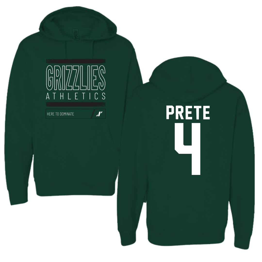 Adams State University Soccer Forest Green Dominate Hoodie - #4 Brianna Prete