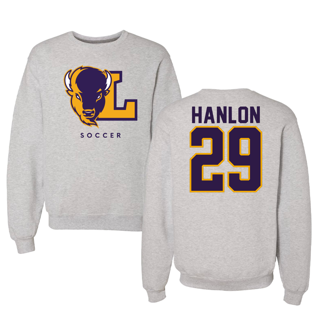 Lipscomb University Soccer Gray Crewneck - #29 Luke Hanlon