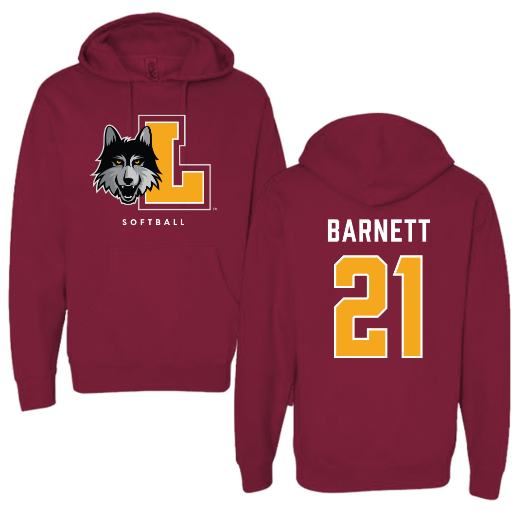 Loyola University-Chicago Softball Maroon Hoodie - #21 Sydney Barnett
