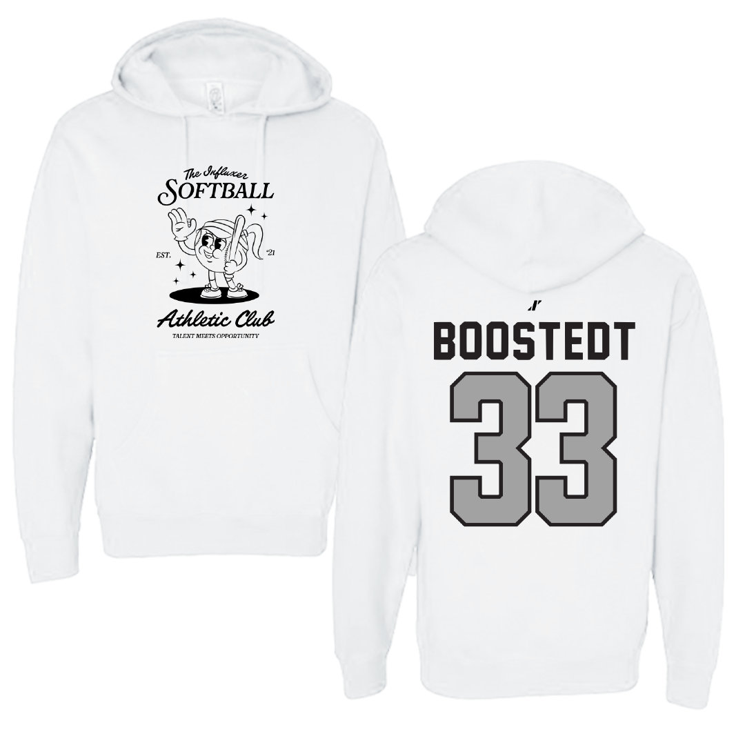 Softball White Influxer Athletic Club Hoodie - #33 Amyah Boostedt