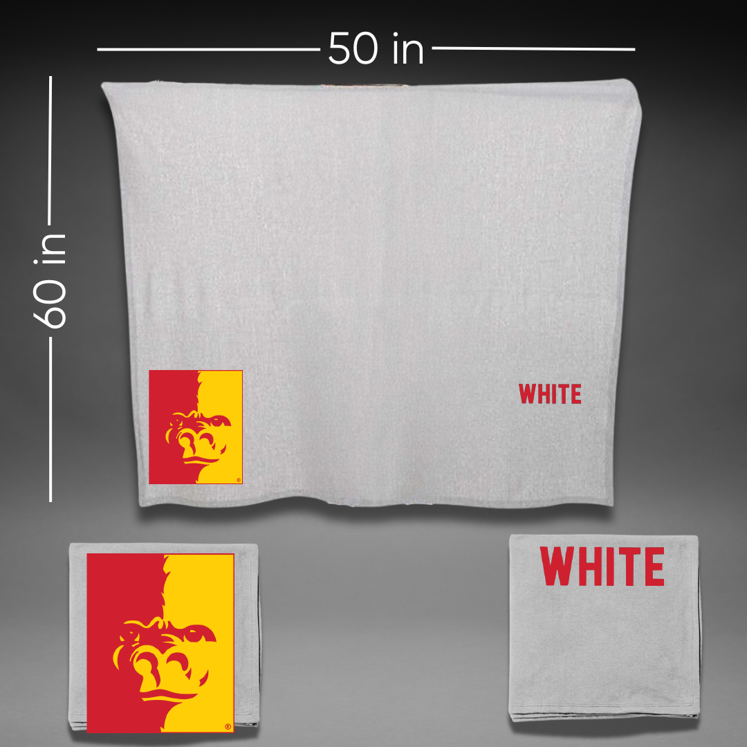 Pittsburg State University Golf Gray Blanket - Mason White