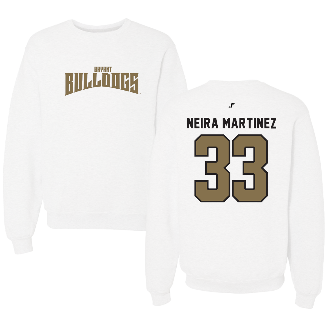 Bryant University Basketball White Classic Crewneck - #33 Marta Neira Martinez