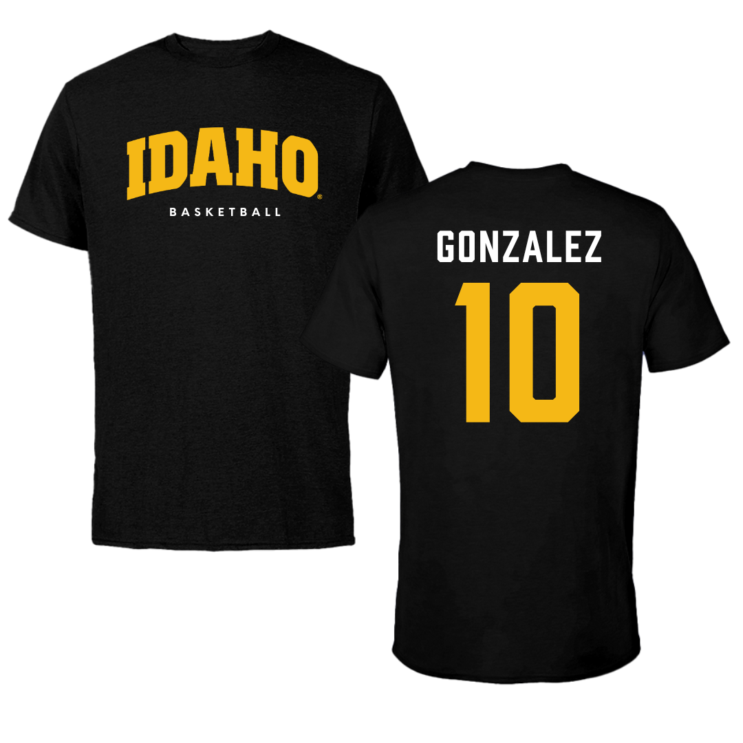 University of Idaho Basketball Black Idaho Performance Tee - #10 Kristian Gonzalez