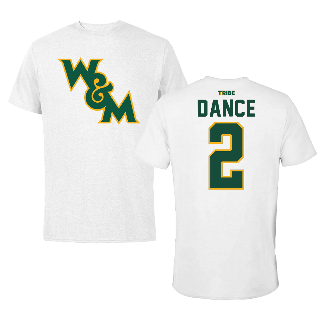 William & Mary Basketball White Tee - #2 Monet Dance