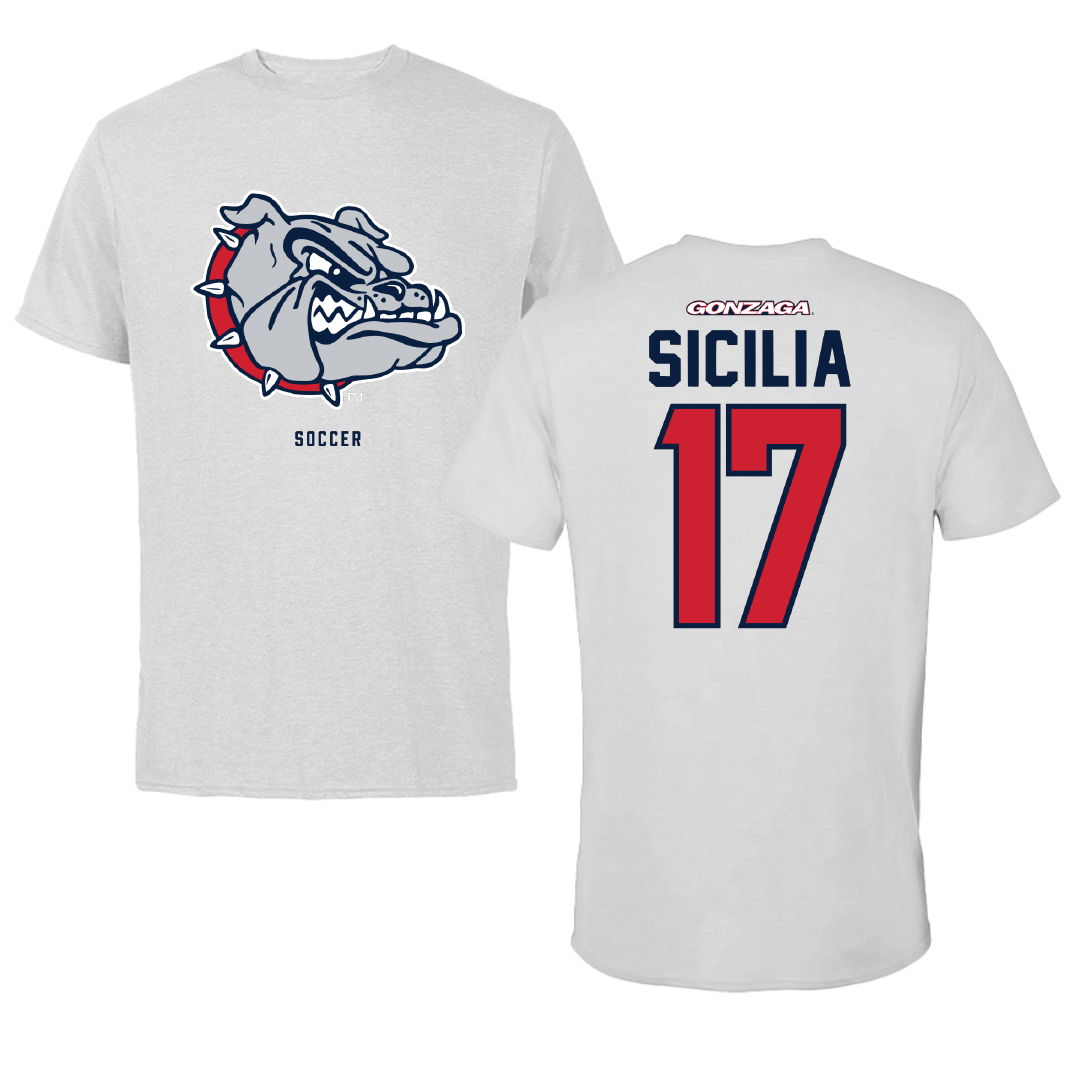 Gonzaga University Soccer Light Gray Performance Tee - #17 Abbie Sicilia