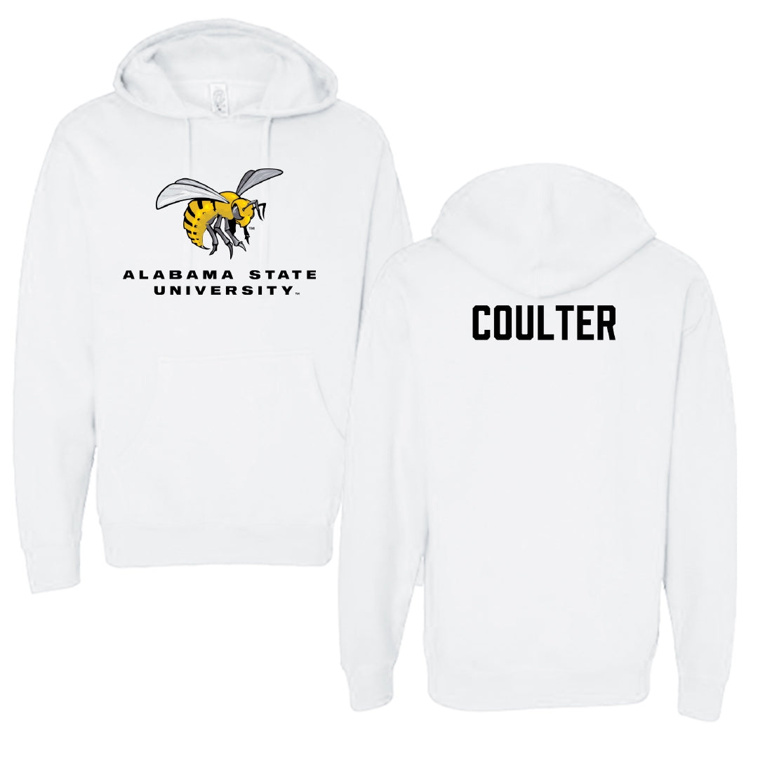 Alabama State University TF and XC White Block Hoodie - Jon Coulter