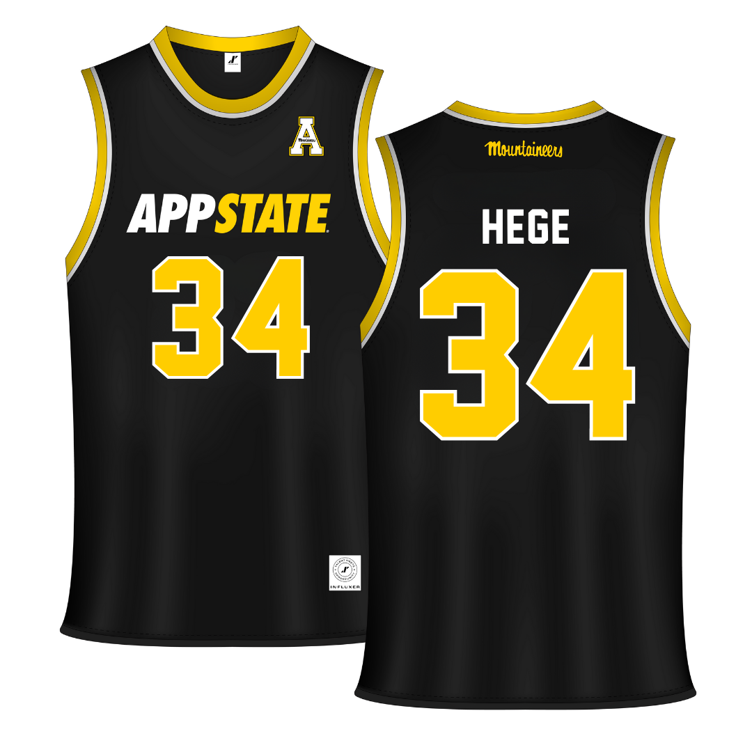 Appalachian State University Black Basketball Jersey - #34 Emily Hege