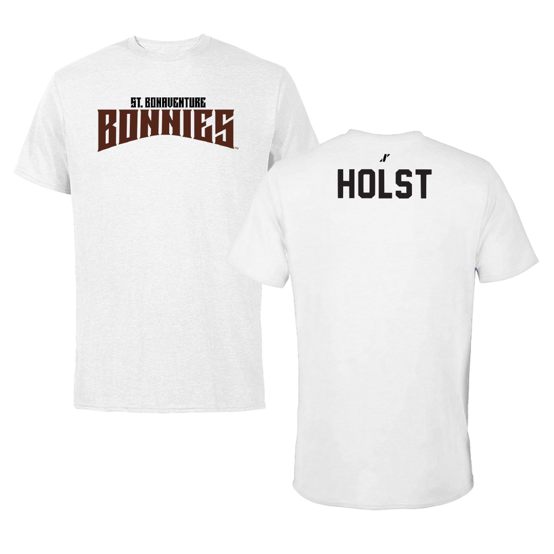 St. Bonaventure University Swimming & Diving White Classic Performance Tee - Maggie Holst