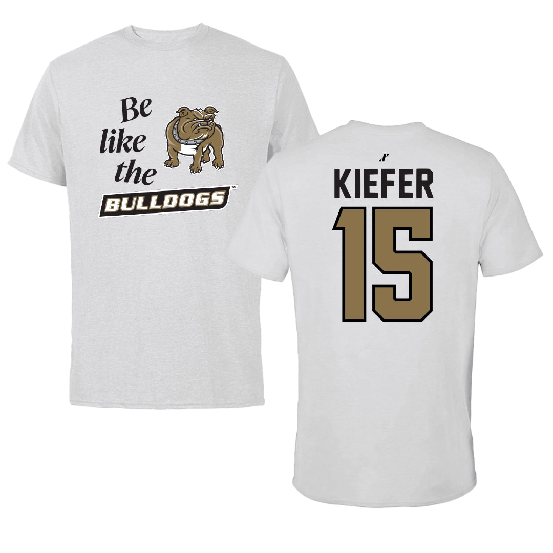 Bryant University Basketball Light Gray Be Like Us Tee - #15 Dana Kiefer