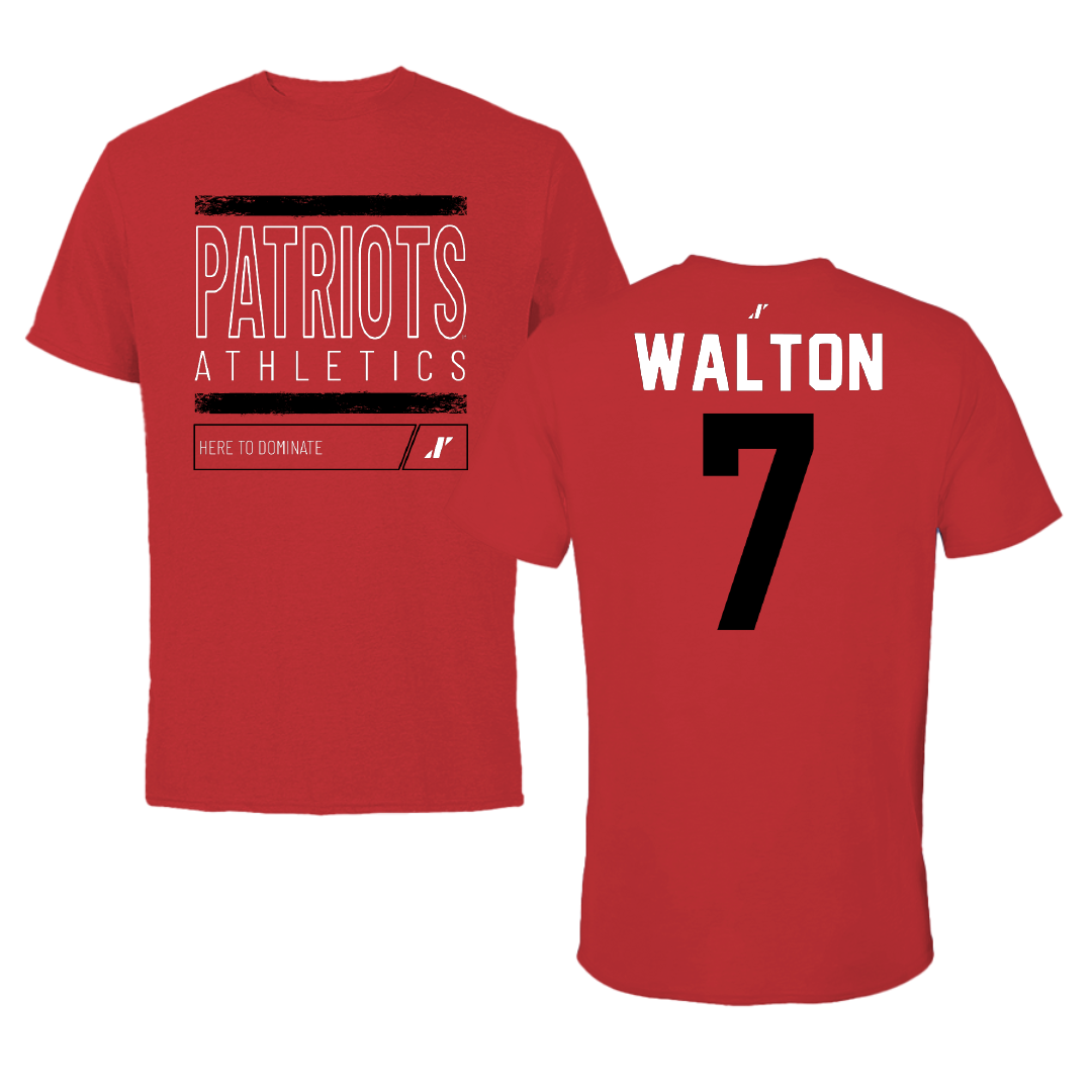 Dallas Baptist University Volleyball Red Dominate Tee - #7 Aryn Walton
