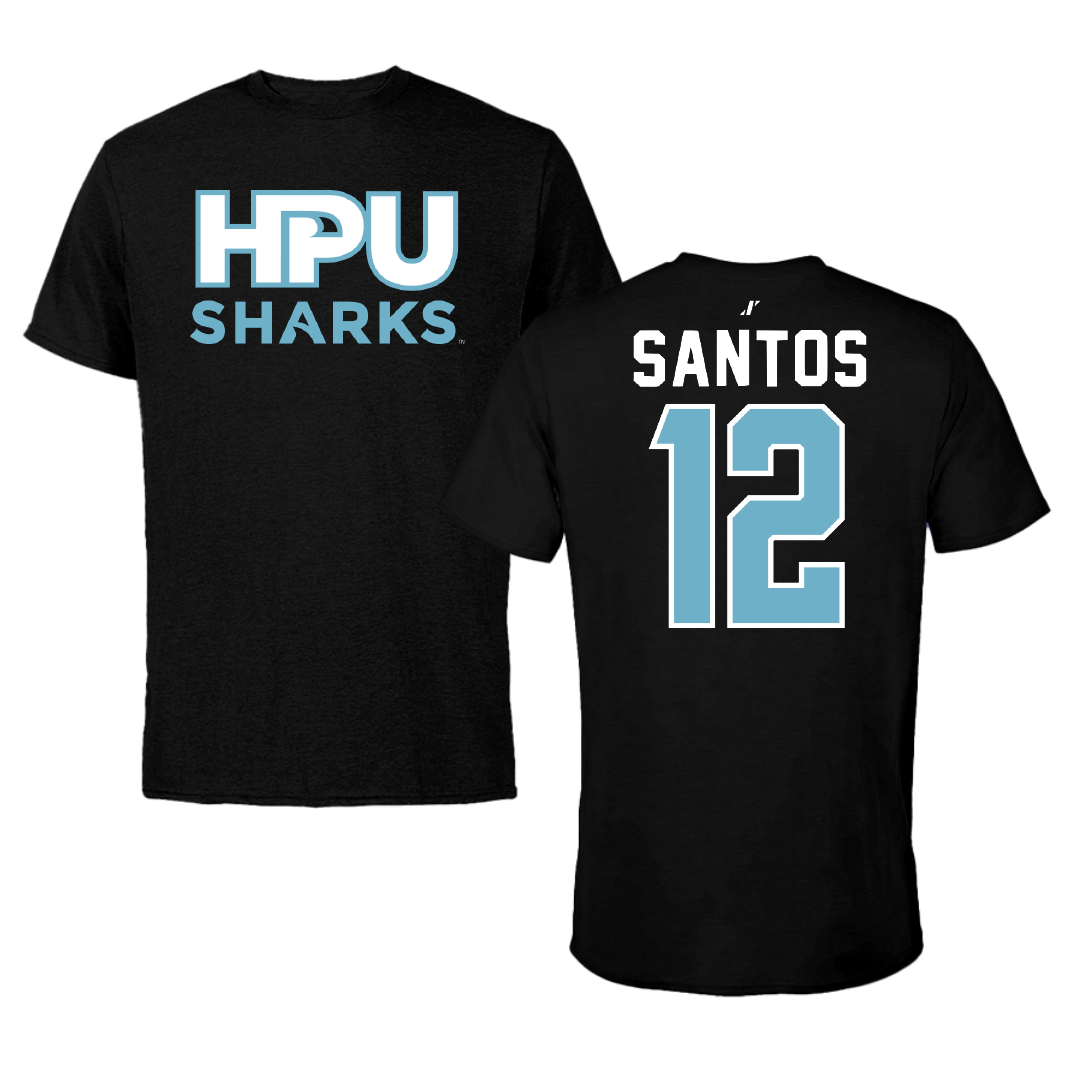 Hawaii Pacific University Basketball Black Tee - #12 Serenity Santos